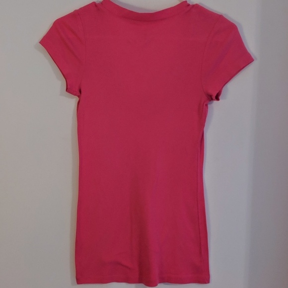 Old Navy ⭐ Hot Pink 💋 Body Con T-Shirt Top SM - Picture 5 of 5